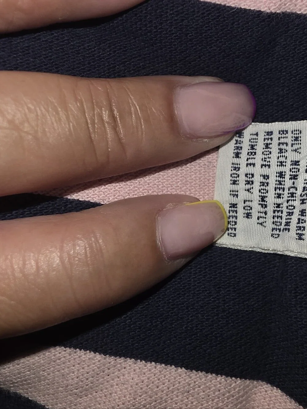 Ralph Lauren Navy & Light Pink Striped Polo Shirt